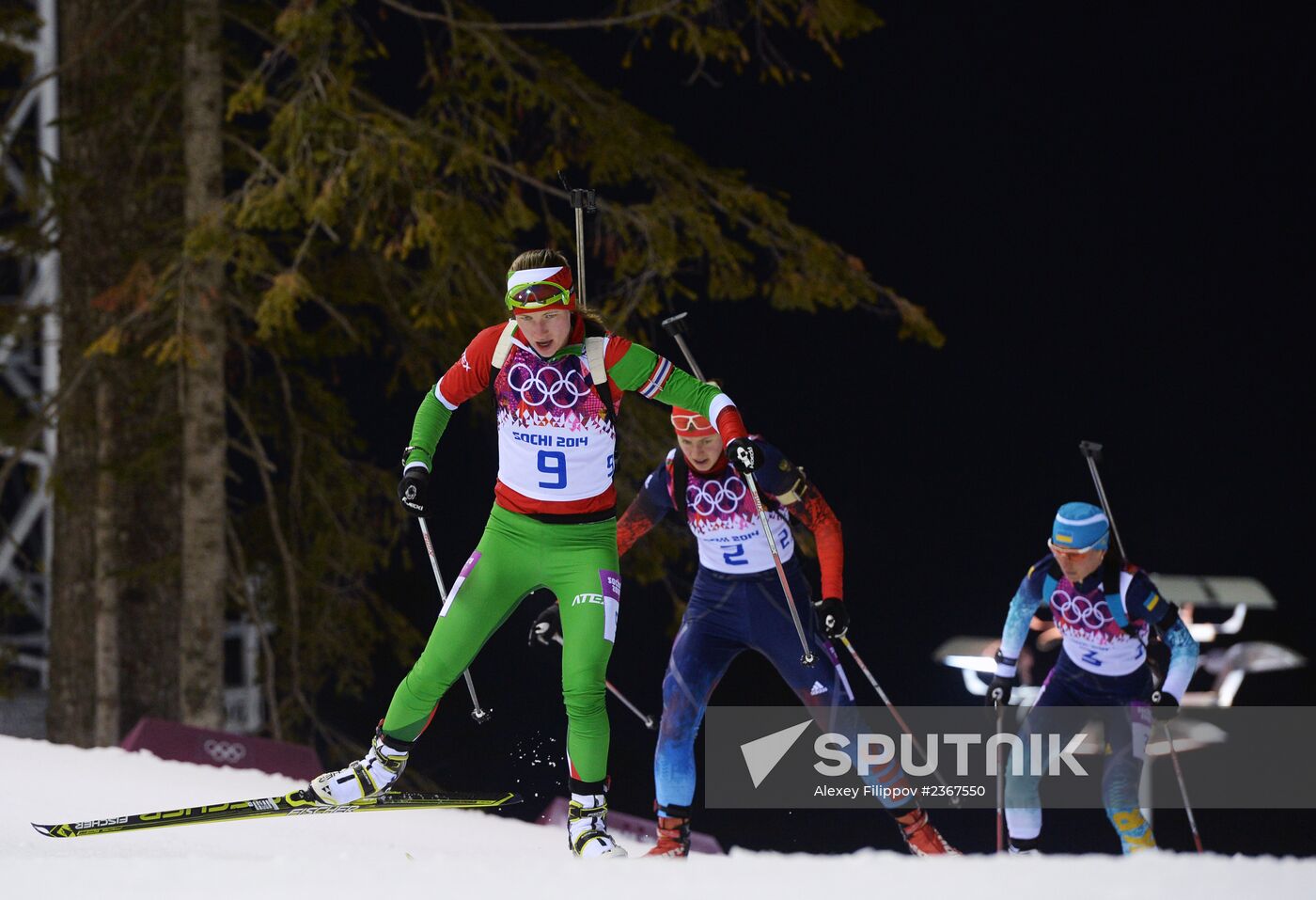 2014 Winter Olympics. Biathlon. Women. Pursuit race