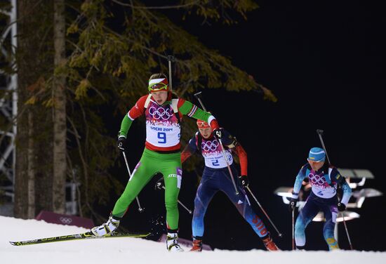 2014 Winter Olympics. Biathlon. Women. Pursuit race
