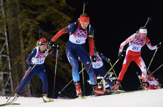 2014 Winter Olympics. Biathlon. Women. Pursuit race