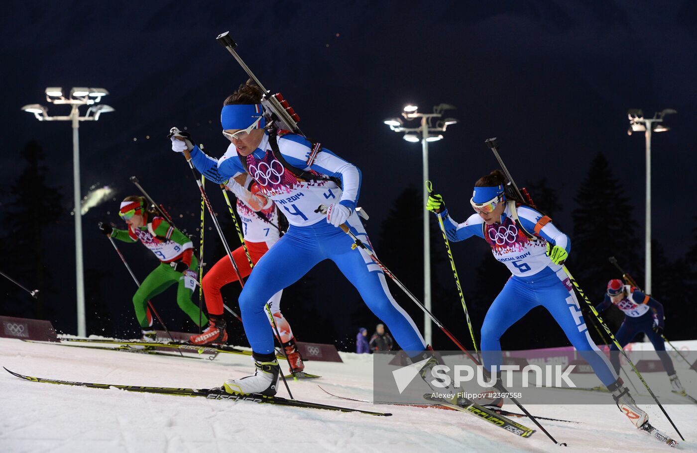 2014 Winter Olympics. Biathlon. Women. Pursuit race