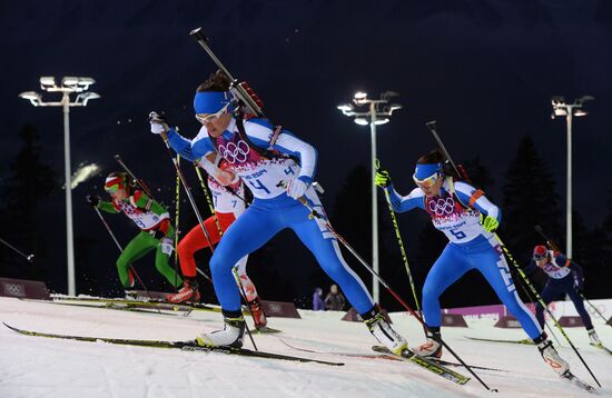 2014 Winter Olympics. Biathlon. Women. Pursuit race