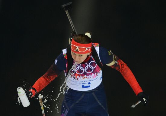2014 Winter Olympics. Biathlon. Women. Pursuit race