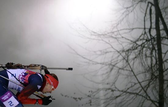 2014 Winter Olympics. Biathlon. Women. Pursuit race