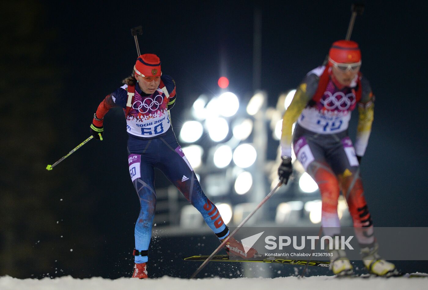 2014 Winter Olympics. Biathlon. Women. Pursuit race