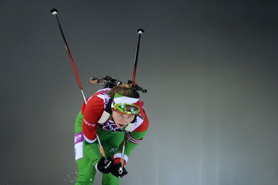 2014 Winter Olympics. Biathlon. Women. Pursuit race