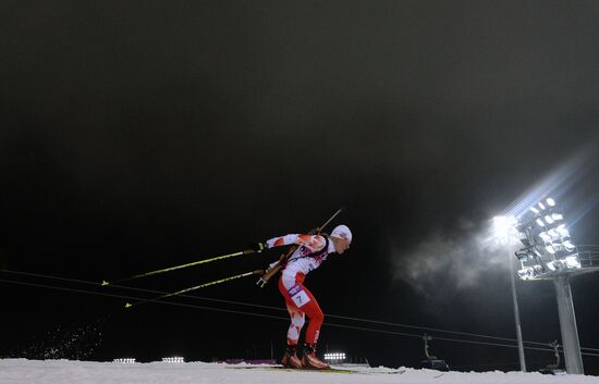 2014 Winter Olympics. Biathlon. Women. Pursuit race