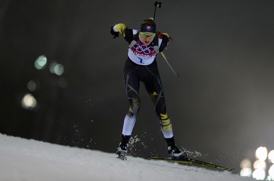 2014 Winter Olympics. Biathlon. Women. Pursuit race