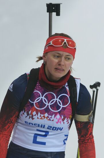 2014 Winter Olympics. Biathlon. Women. Pursuit race