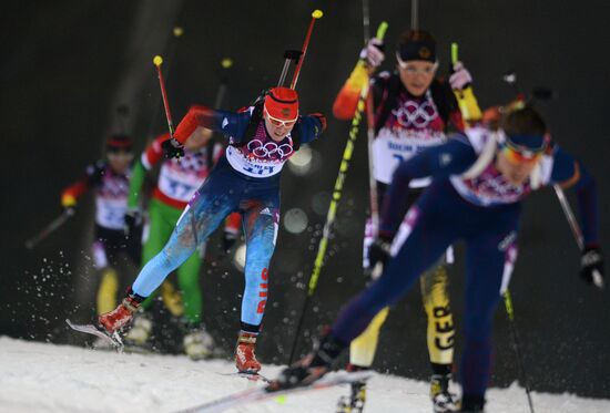 2014 Winter Olympics. Biathlon. Women. Pursuit race