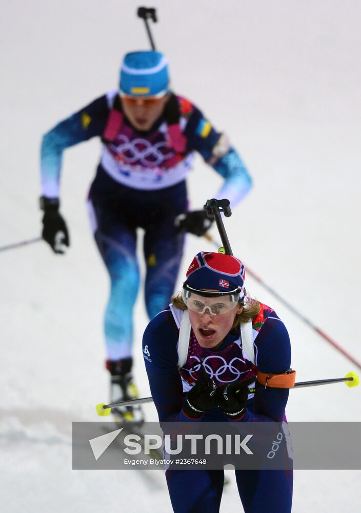 2014 Winter Olympics. Biathlon. Women. Pursuit race