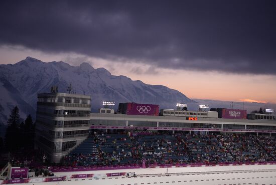 2014 Olympics. Biathlon. Women. Pursuit