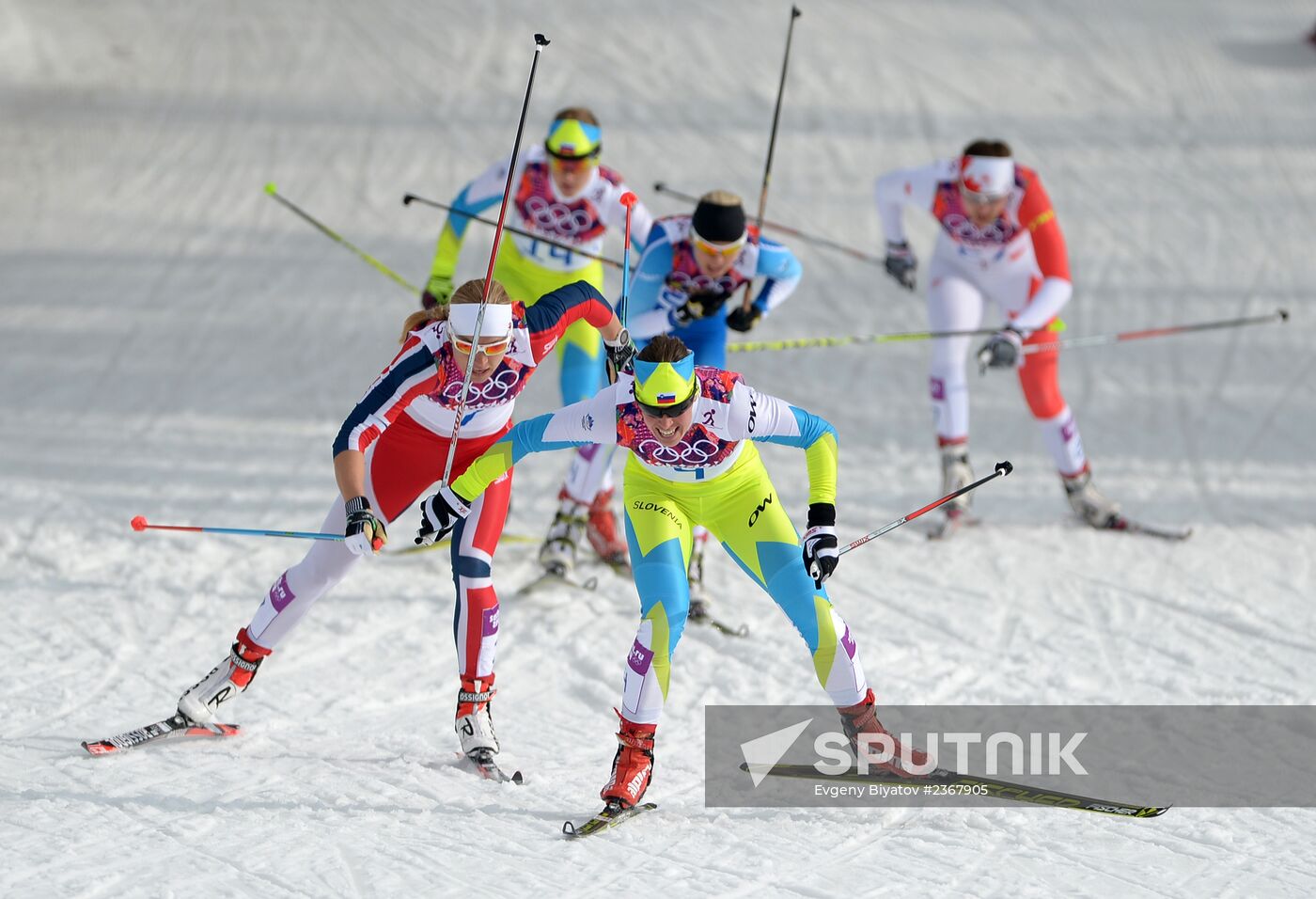 2014 Winter Olympics. Cross-country skiing. Women. Sprint
