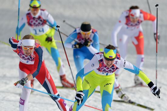 2014 Winter Olympics. Cross-country skiing. Women. Sprint