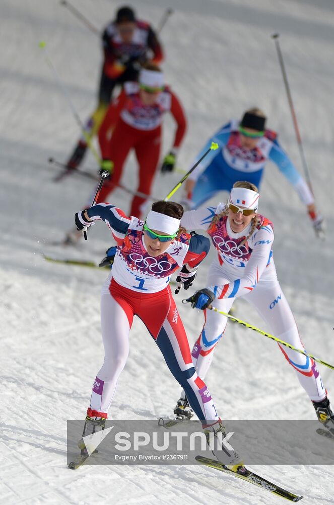 2014 Winter Olympics. Cross-country skiing. Women. Sprint