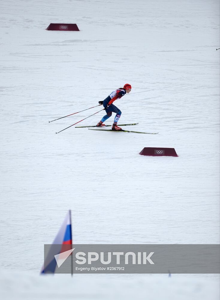 2014 Winter Olympics. Cross-country skiing. Women. Sprint
