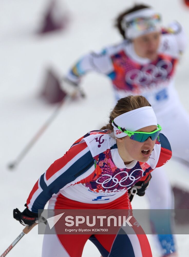 2014 Winter Olympics. Cross-country skiing. Women. Sprint