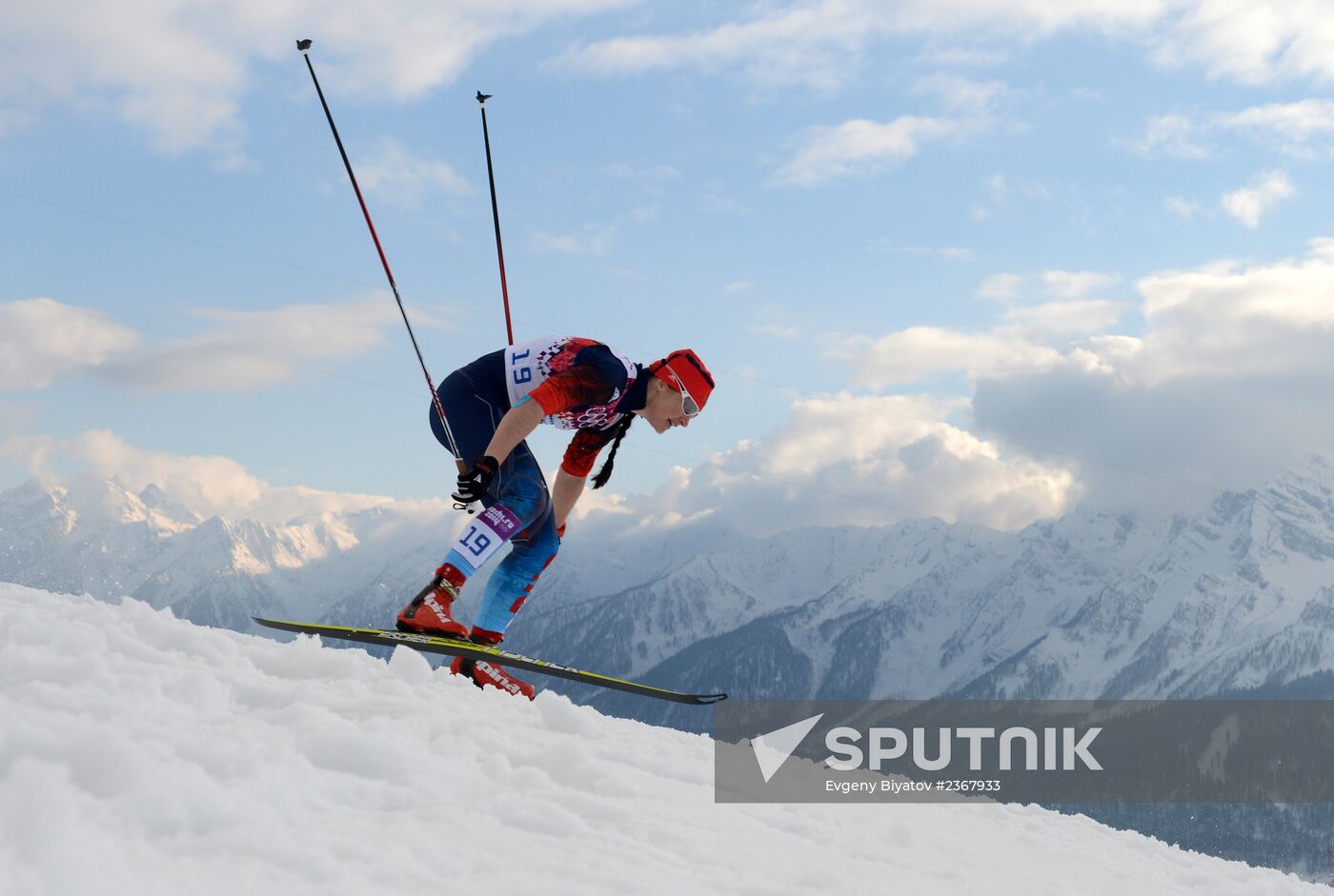 2014 Winter Olympics. Cross-country skiing. Women. Sprint