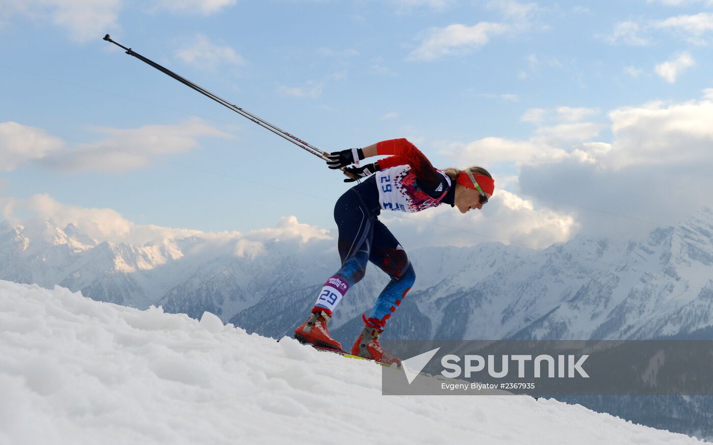 2014 Winter Olympics. Cross-country skiing. Women. Sprint
