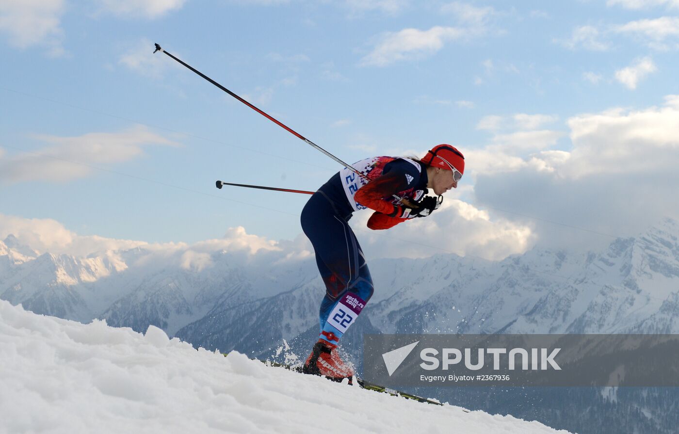 2014 Winter Olympics. Cross-country skiing. Women. Sprint