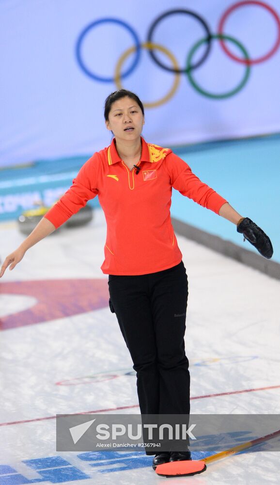2014 Winter Olympics. Curling. Women. Day Two