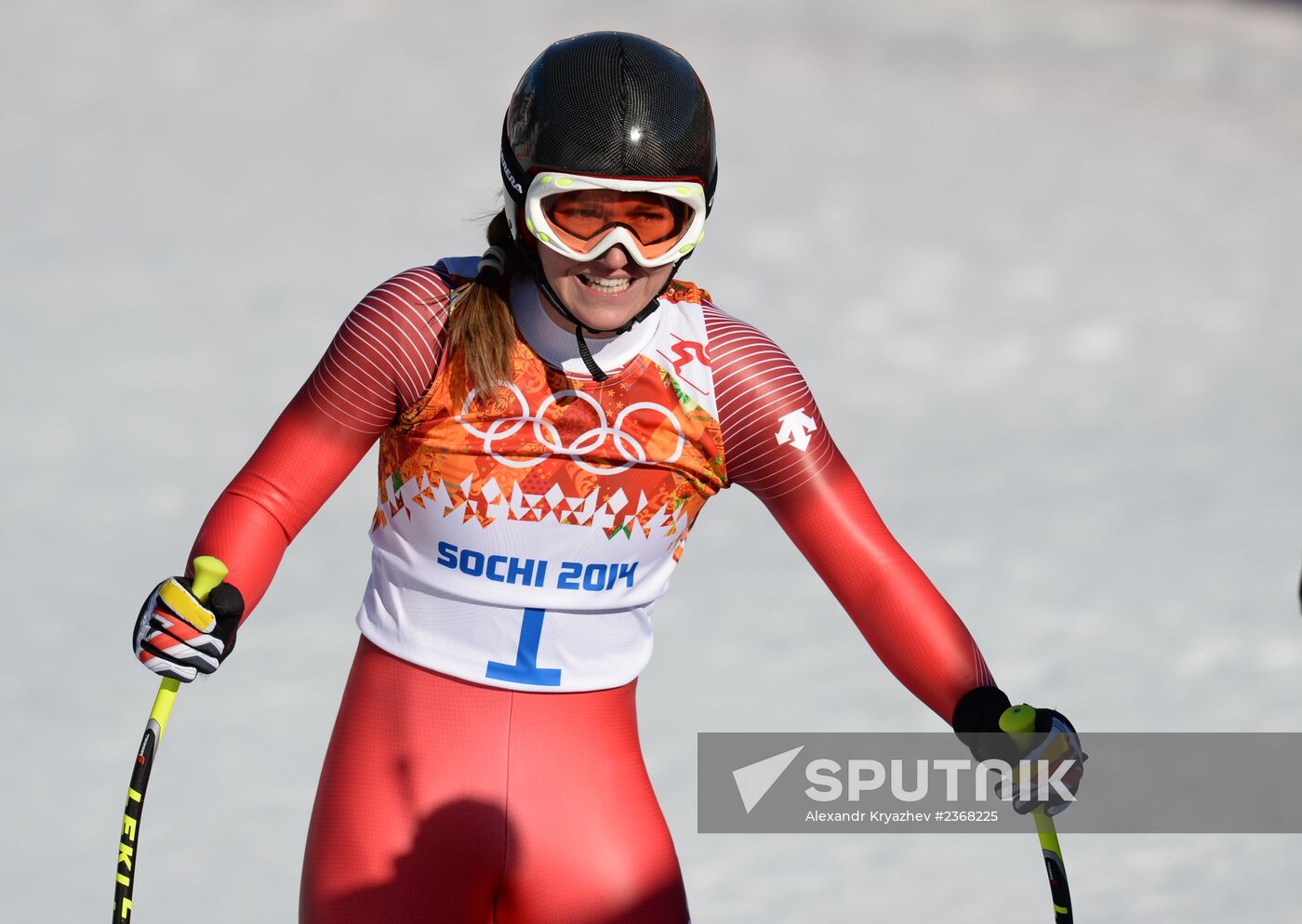 2014 Winter Olympics. Alpine Skiing. Women. Downhill