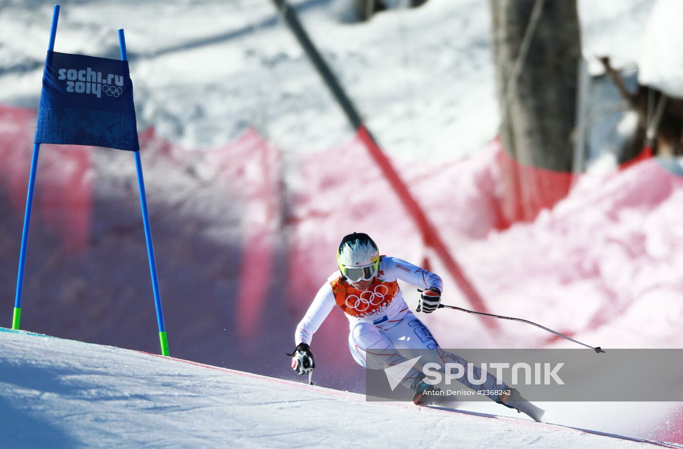 2014 Winter Olympics. Alpine Skiing. Women. Downhill