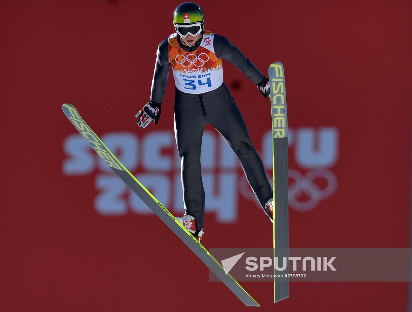 2014 Winter Olympics. Nordic combined. Individual race. Normal hill