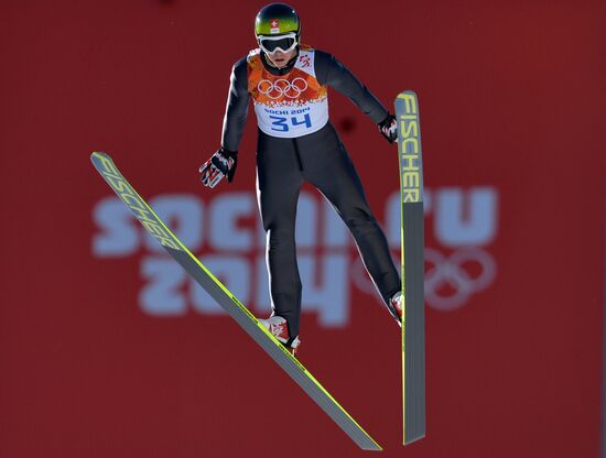 2014 Winter Olympics. Nordic combined. Individual race. Normal hill