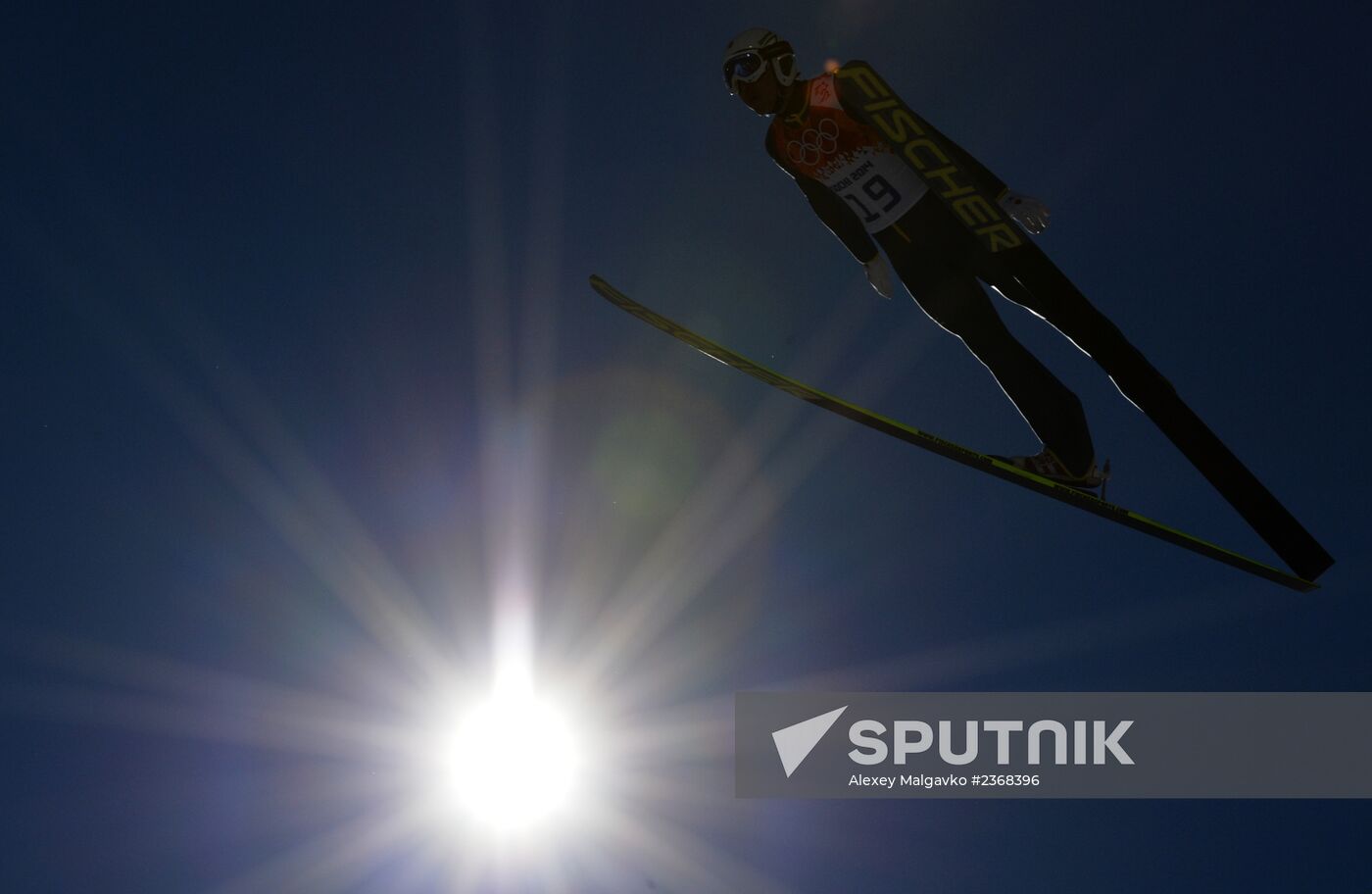 2014 Winter Olympics. Nordic combined. Individual race. Normal hill