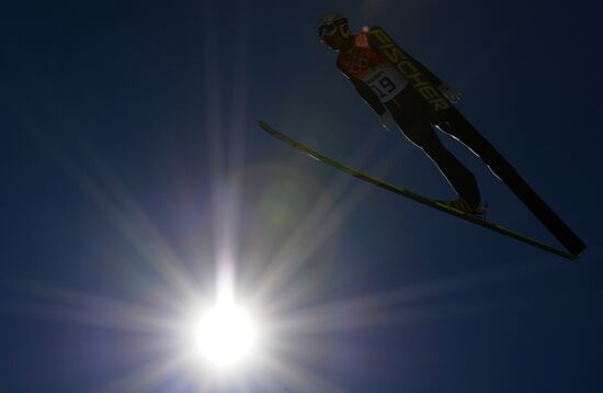 2014 Winter Olympics. Nordic combined. Individual race. Normal hill