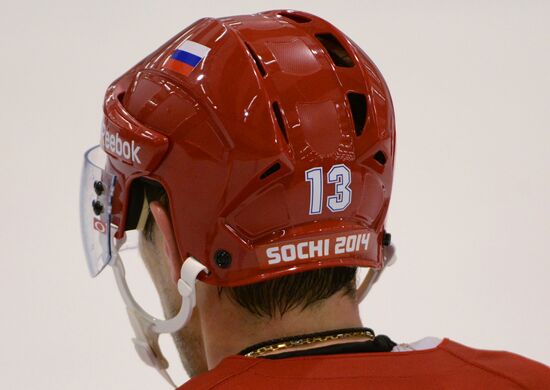 2014. Olympics. Hockey. Training session of Russian men's national team