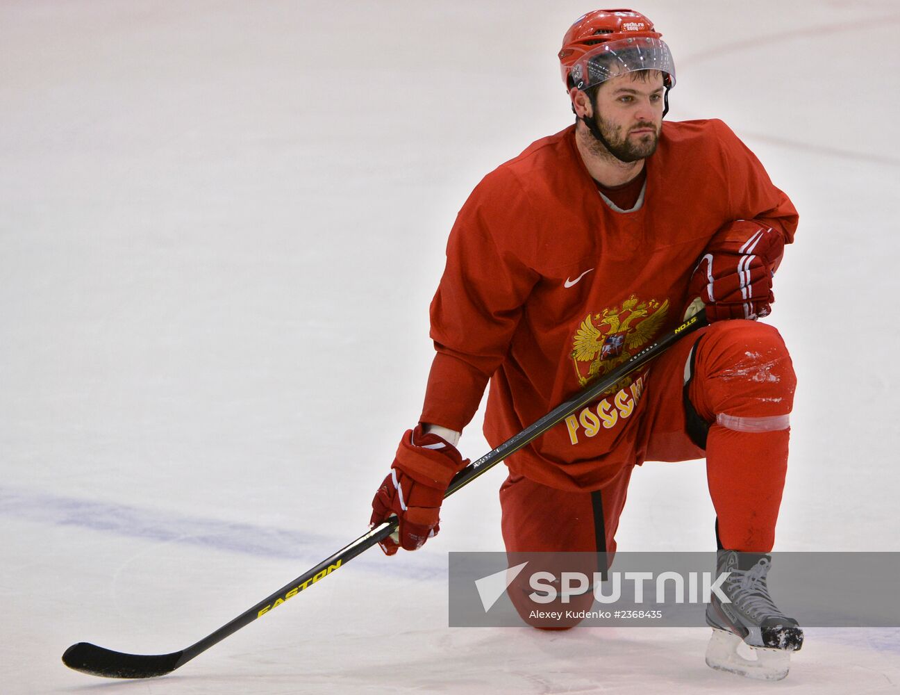 2014. Olympics. Hockey. Training session of Russian men's national team