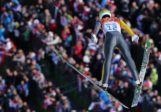 2014 Winter Olympics. Nordic combined. Individual race. Normal hill