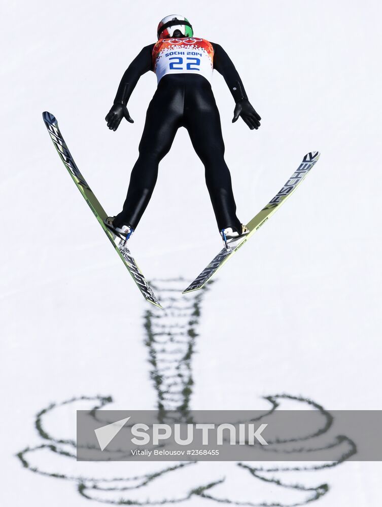 2014 Winter Olympics. Nordic combined. Individual race. Normal hill