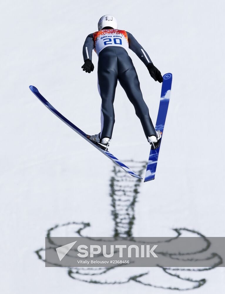 2014 Winter Olympics. Nordic combined. Individual race. Normal hill