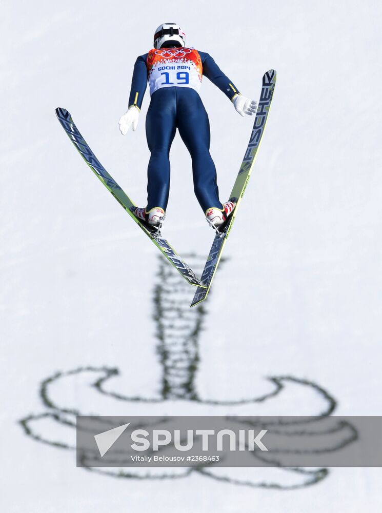 2014 Winter Olympics. Nordic combined. Individual race. Normal hill