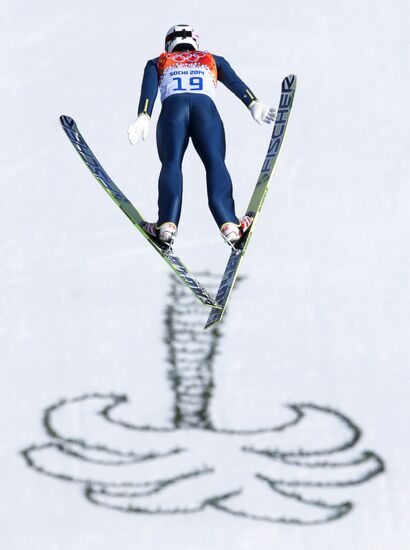 2014 Winter Olympics. Nordic combined. Individual race. Normal hill