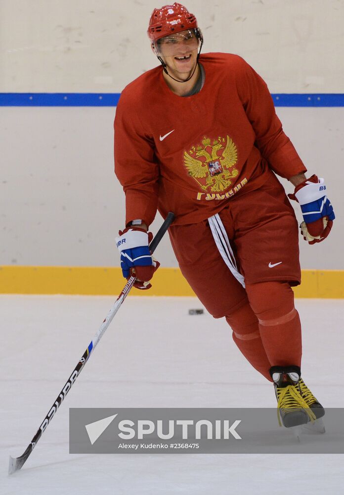 2014. Olympics. Hockey. Training session of Russian men's national team