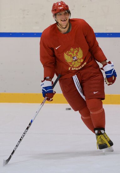 2014. Olympics. Hockey. Training session of Russian men's national team