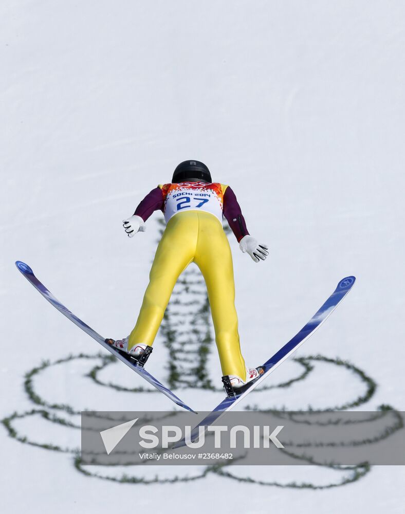 2014 Winter Olympics. Nordic combined. Individual race. Normal hill