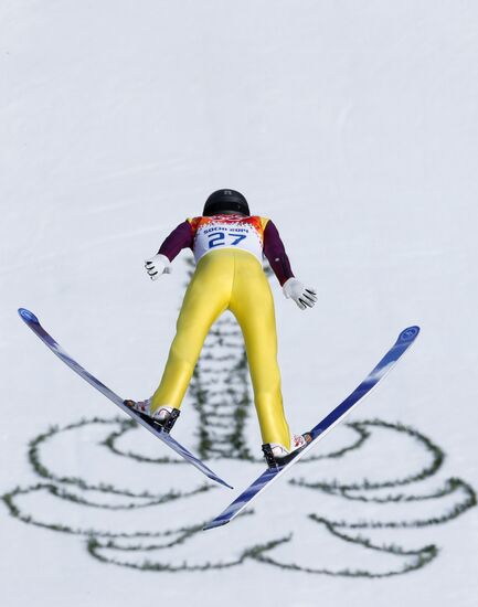 2014 Winter Olympics. Nordic combined. Individual race. Normal hill