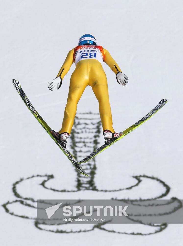 2014 Winter Olympics. Nordic combined. Individual race. Normal hill