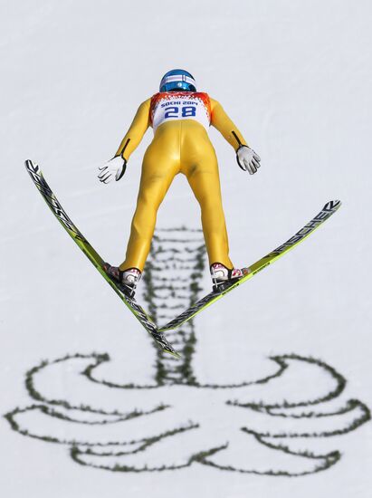 2014 Winter Olympics. Nordic combined. Individual race. Normal hill