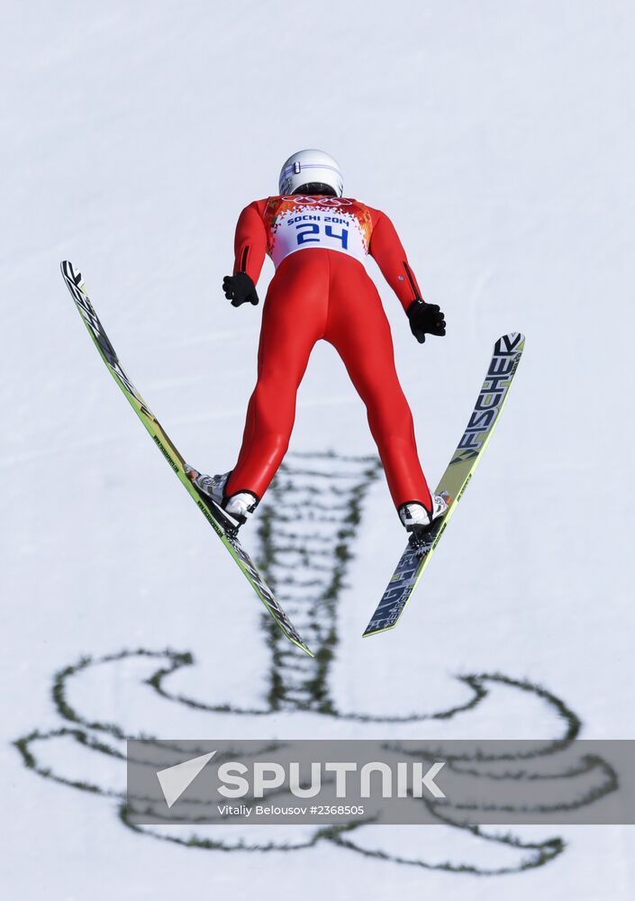 2014 Winter Olympics. Nordic combined. Individual race. Normal hill