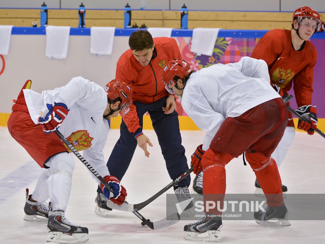 2014. Olympics. Hockey. Training session of Russian men's national team