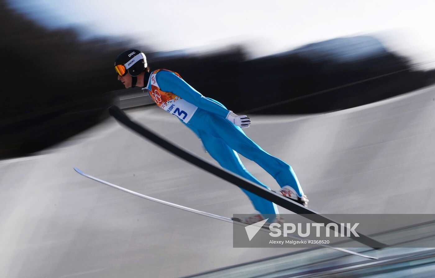 2014 Winter Olympics. Nordic combined. Individual race. Normal hill