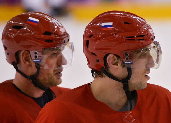 2014. Olympics. Hockey. Training session of Russian men's national team