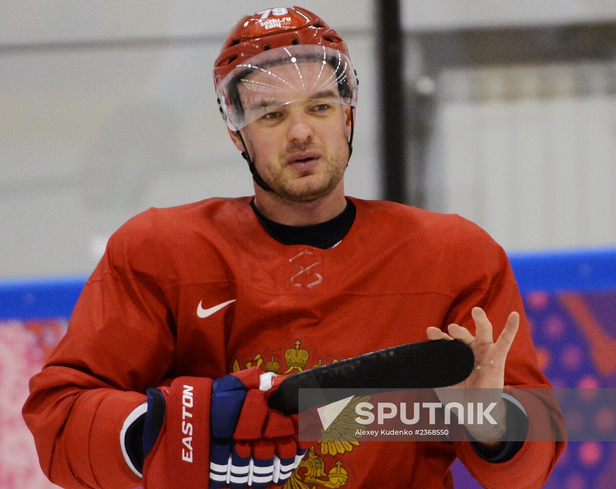 2014. Olympics. Hockey. Training session of Russian men's national team