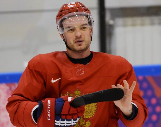 2014. Olympics. Hockey. Training session of Russian men's national team