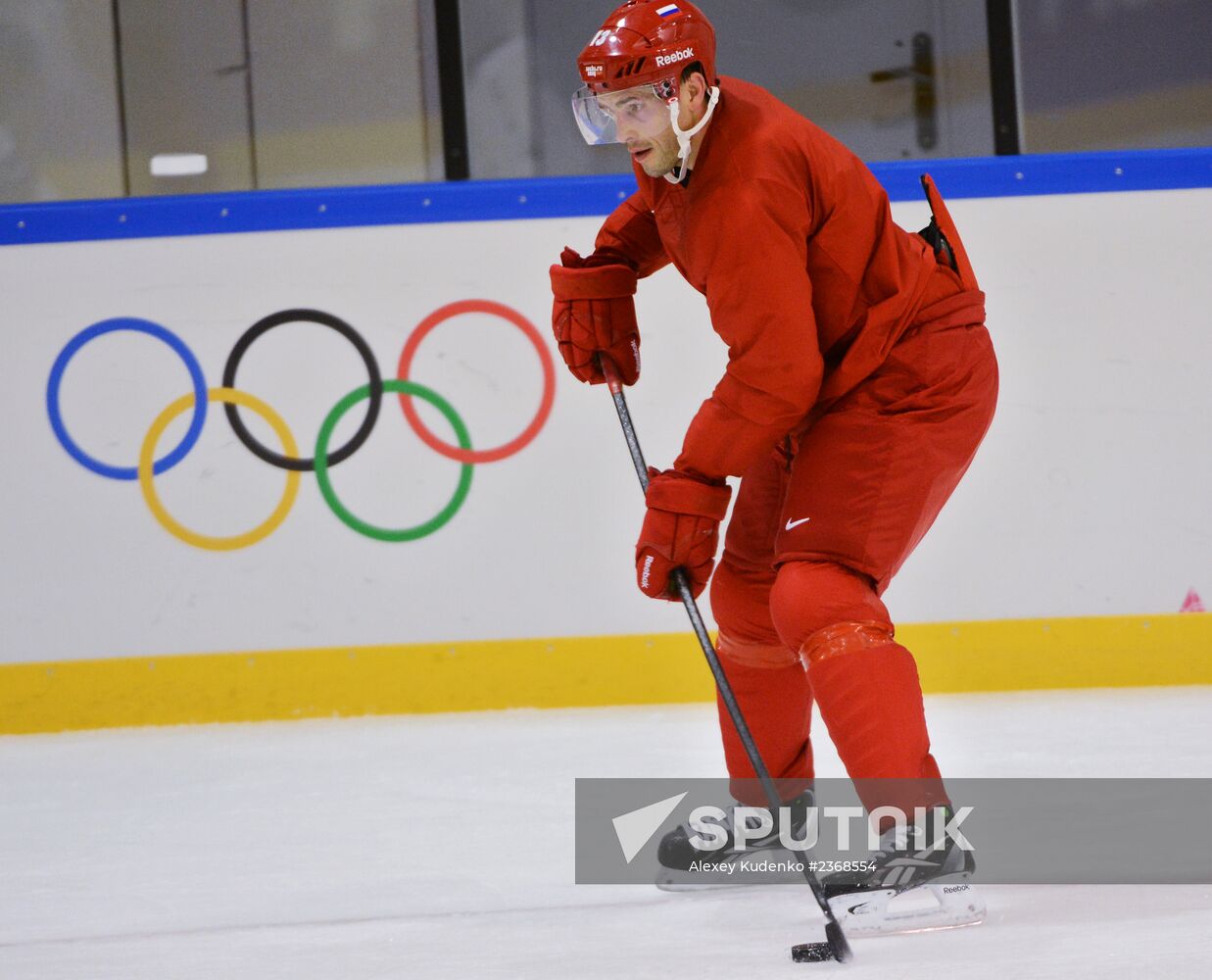 2014. Olympics. Hockey. Training session of Russian men's national team